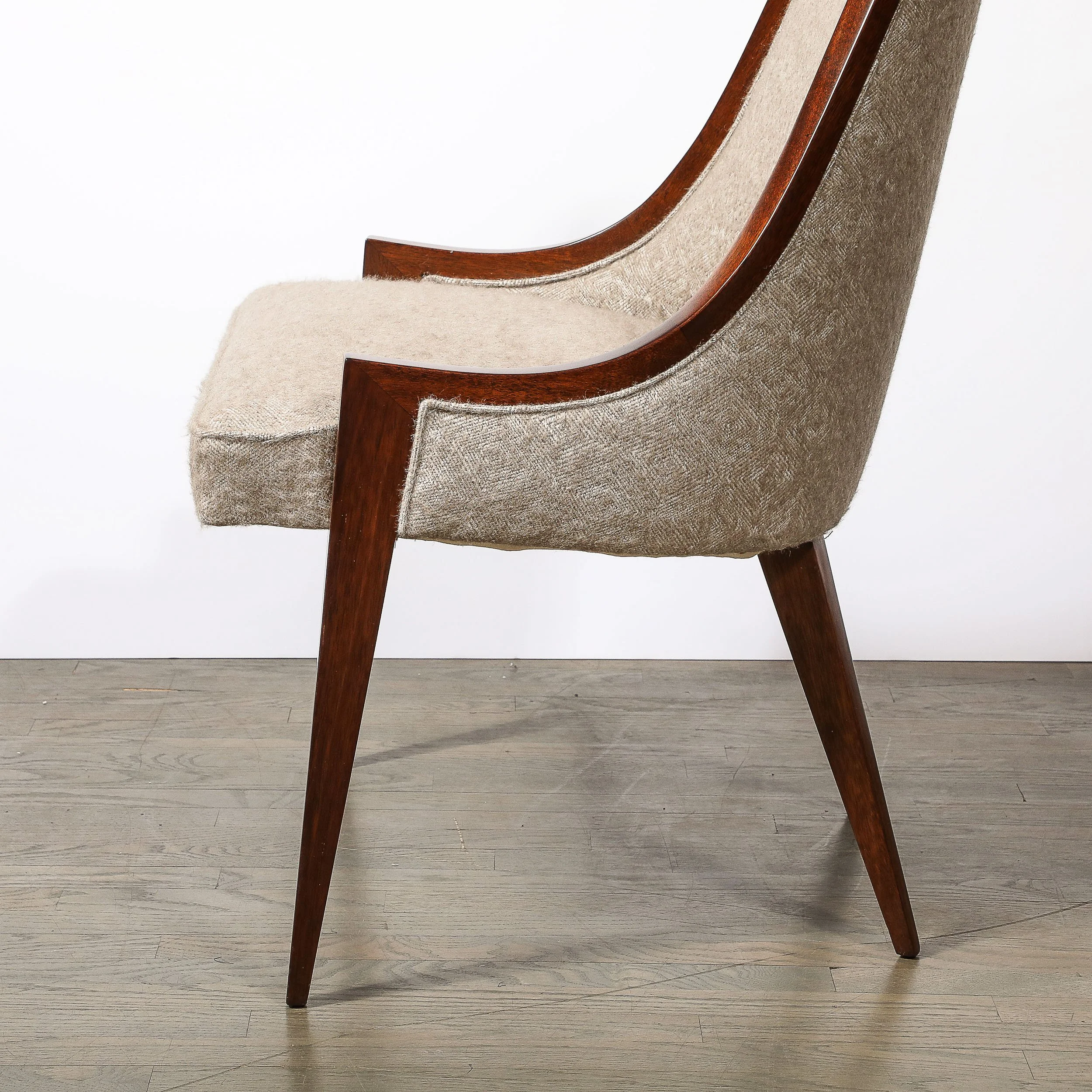 Pair of Mid-Century Modernist Gondola Slipper Chairs by Harvey